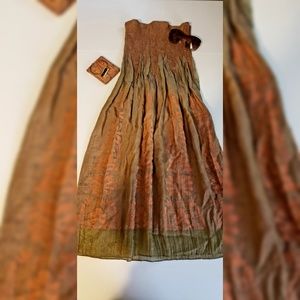 Strapless gathered top dress or skirt